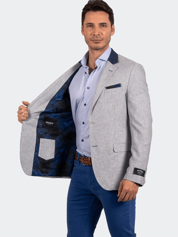 Maceoo Blazer Socrate EvoResistance2 | Blue - Caswell's Fine Menswear