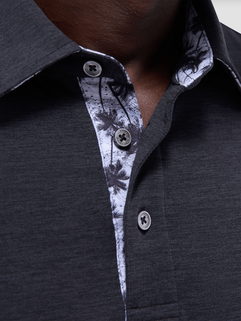 Bugatchi Soft Touch Polo | Black - Caswell's Fine Menswear