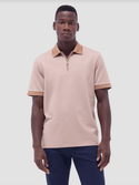 Bugatchi Zip Polo | Camel - Caswell's Fine Menswear