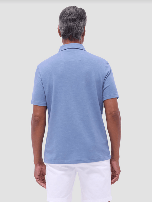 Bugatchi Zip Polo | Cobalt - Caswell's Fine Menswear