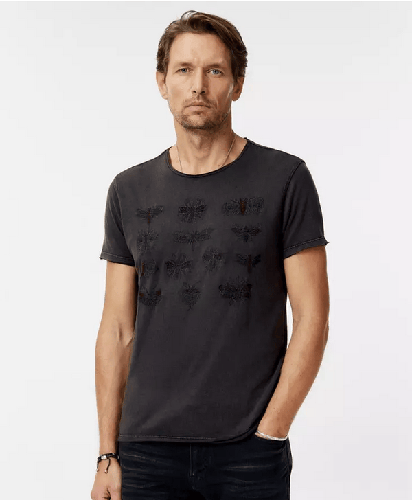 John Varvatis Insect Eyes Tee | Charcoal - Caswell's Fine Menswear