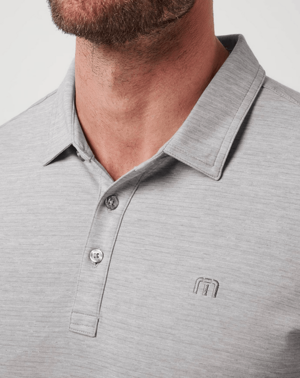 Travis Mathew The Heater Polo | Heather Microchip - Caswell's Fine Menswear