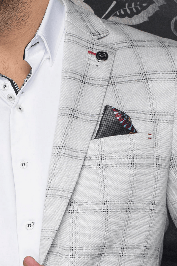 Au Noir Blazer | RITCHSON, Silver - Caswell's Fine Menswear