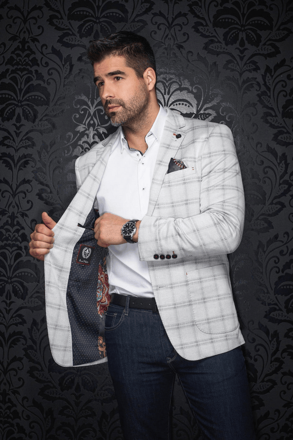 Au Noir Blazer | RITCHSON, Silver - Caswell's Fine Menswear