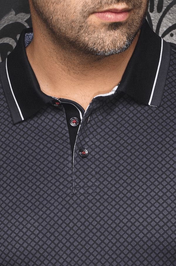 Au Noir Polo | FAIRMONT, Black - Caswell's Fine Menswear