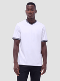 Bugatchi V-Neck Tee | White - Caswell's Fine Menswear
