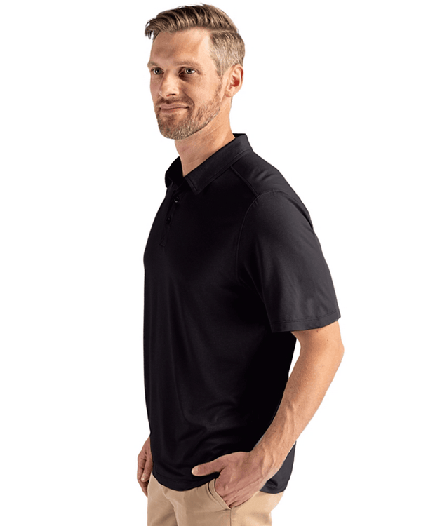 Cutter & Buck Coastline Epic Comfort Eco Recycled Mens Polo | Black - Caswell's Fine Menswear