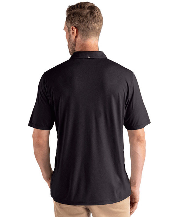 Cutter & Buck Coastline Epic Comfort Eco Recycled Mens Polo | Black - Caswell's Fine Menswear