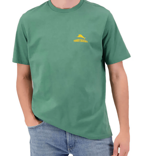 Tommy Bahama T-Shirt All In The Same Boat | Green Heather - Caswell's Fine Menswear