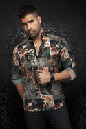 Au Noir Shirt | BRENTANO, Grey - Caswell's Fine Menswear