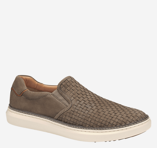 Johnston & Murphy McGuffey 2 Woven Slip-On | Taupe