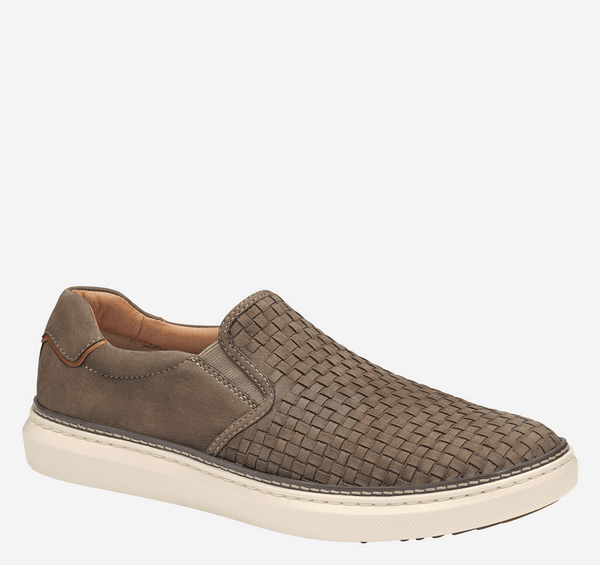 Johnston & Murphy McGuffey 2 Woven Slip-On | Taupe - Caswell's Fine Menswear