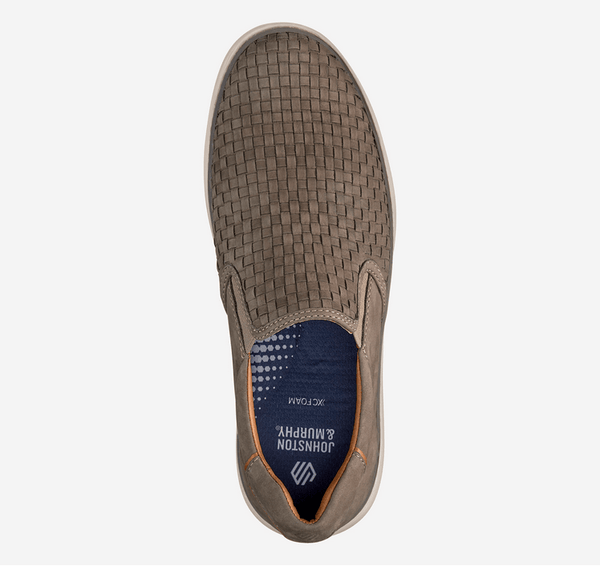 Johnston & Murphy McGuffey 2 Woven Slip-On | Taupe - Caswell's Fine Menswear