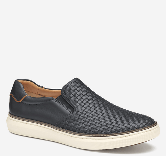 Johnston & Murphy McGuffey 2 Woven Slip-On | Black