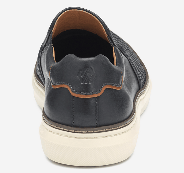Johnston & Murphy McGuffey 2 Woven Slip-On | Black - Caswell's Fine Menswear