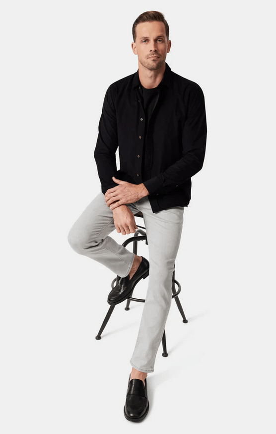 34 Heritage Courage Straight Leg Jeans |Light Grey Refined - Caswell's Fine Menswear