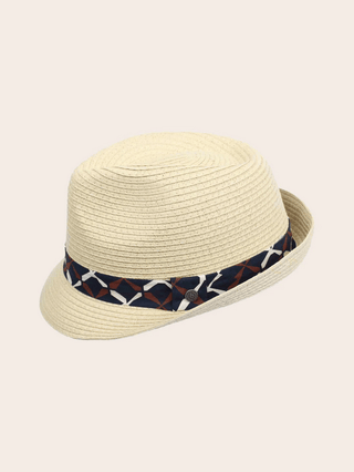 Bugatti Trilby with Summery Print on Headband | Camel - Caswell's Fine Menswear