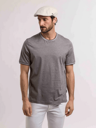 Bugatti Peaked Cap in Linen Blend | Beige - Caswell's Fine Menswear