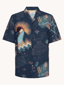 A Fish Named Fred Sahar Short Sleeve Shirt | Cobalt - Caswell's Fine Menswear