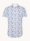 A Fish Named Fred Palm Tree Shirt | White - Caswell's Fine Menswear