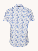 A Fish Named Fred Palm Tree Shirt | White - Caswell's Fine Menswear