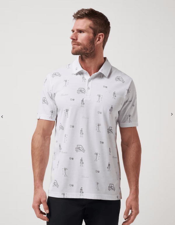 Travis Mathew Lost City Polo | White - Caswell's Fine Menswear