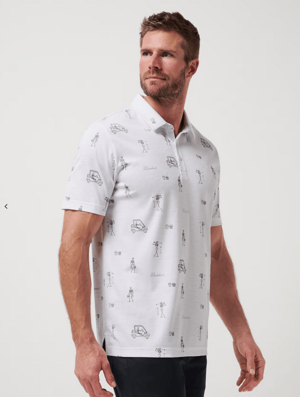 Travis Mathew Lost City Polo | White - Caswell's Fine Menswear