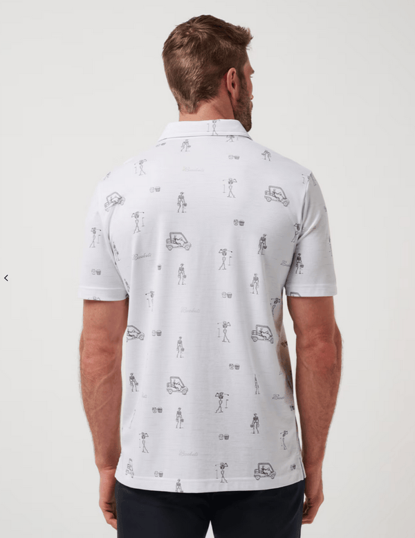 Travis Mathew Lost City Polo | White - Caswell's Fine Menswear