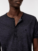 John Varvatos Arielis Henley | Smoke Blue - Caswell's Fine Menswear
