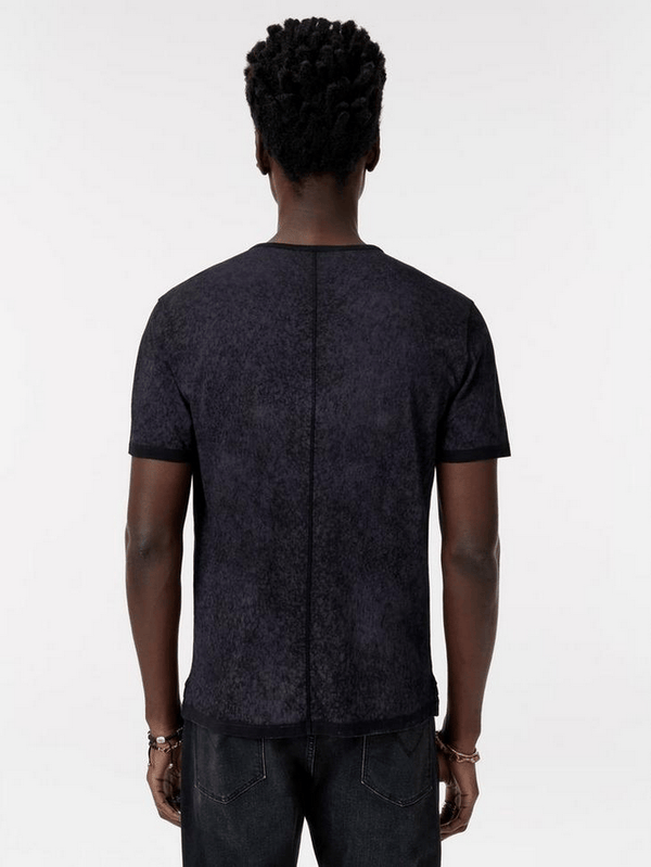 John Varvatos Arielis Henley | Smoke Blue - Caswell's Fine Menswear