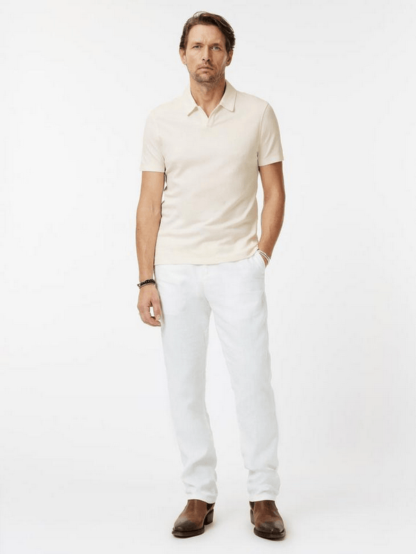 John Varvatos Hague Polo | Natural - Caswell's Fine Menswear