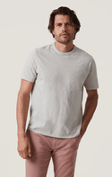 34 Heritage Slub Crew Neck T-Shirt | Chalk - Caswell's Fine Menswear