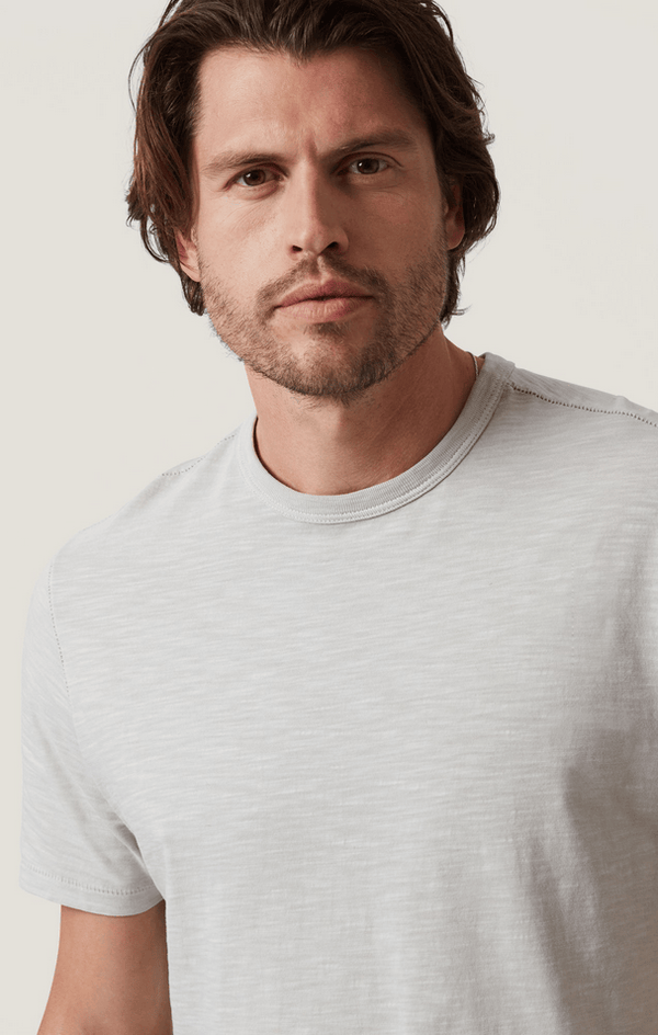 34 Heritage Slub Crew Neck T-Shirt | Chalk - Caswell's Fine Menswear