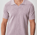 Robert Barakett South Shore Open Collar Sweater Polo | Coral - Caswell's Fine Menswear