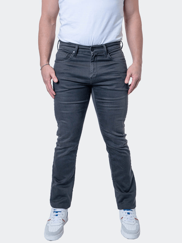 Maceoo Jeans Washed | Black - Caswell's Fine Menswear