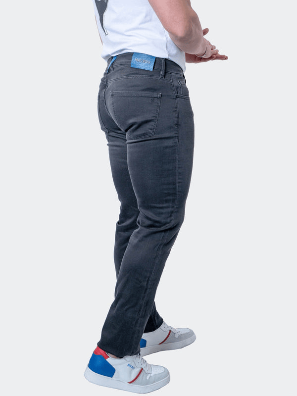 Maceoo Jeans Washed | Black - Caswell's Fine Menswear