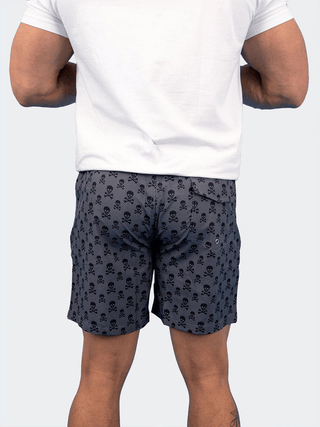 Maceoo Swim Trunk Skull Crossbones | Grey