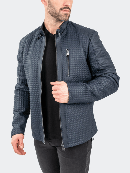 Maceoo Leather Braille | Navy