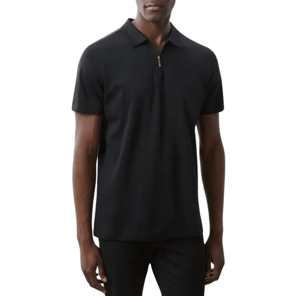 Robert Barakett Zip Polo | Black - Caswell's Fine Menswear