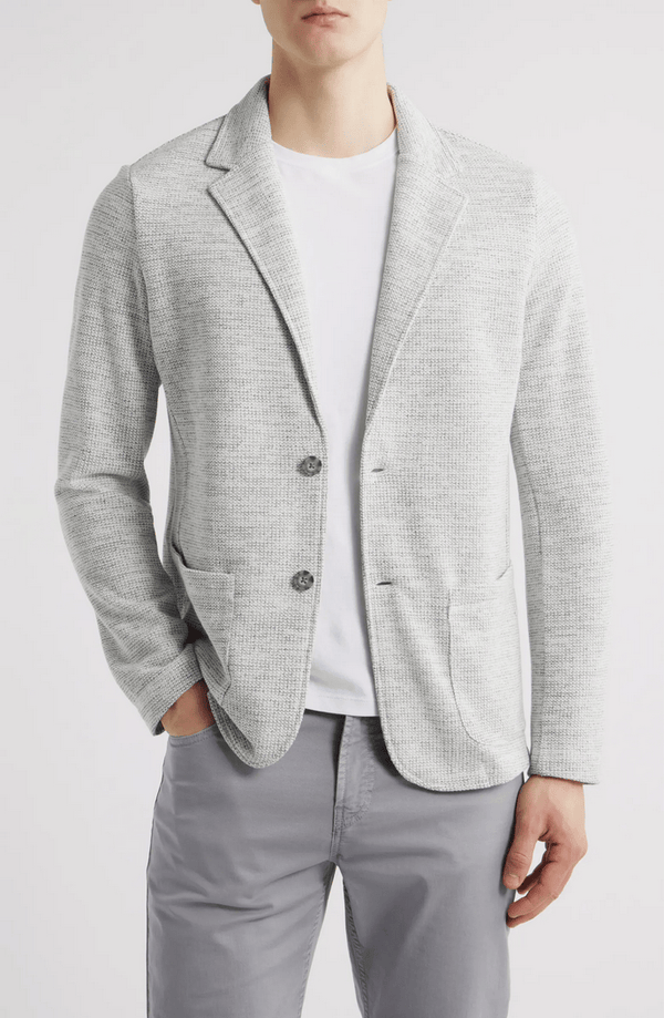 Robert Barakett Knit Sport Jacket | Light Grey - Caswell's Fine Menswear