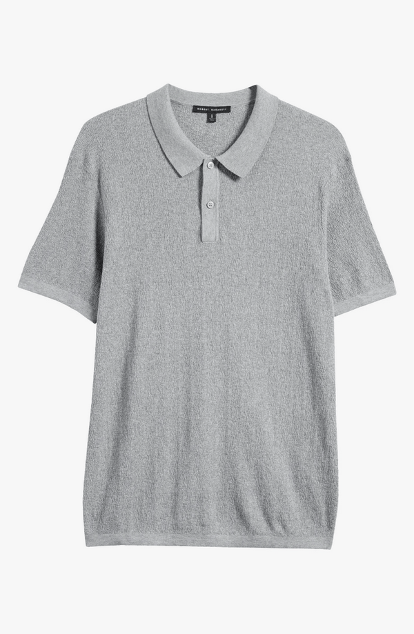 Robert Barakett Sweater Polo Neo | Monument Grey - Caswell's Fine Menswear