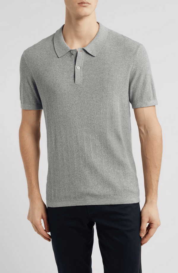 Robert Barakett Sweater Polo Neo | Monument Grey - Caswell's Fine Menswear