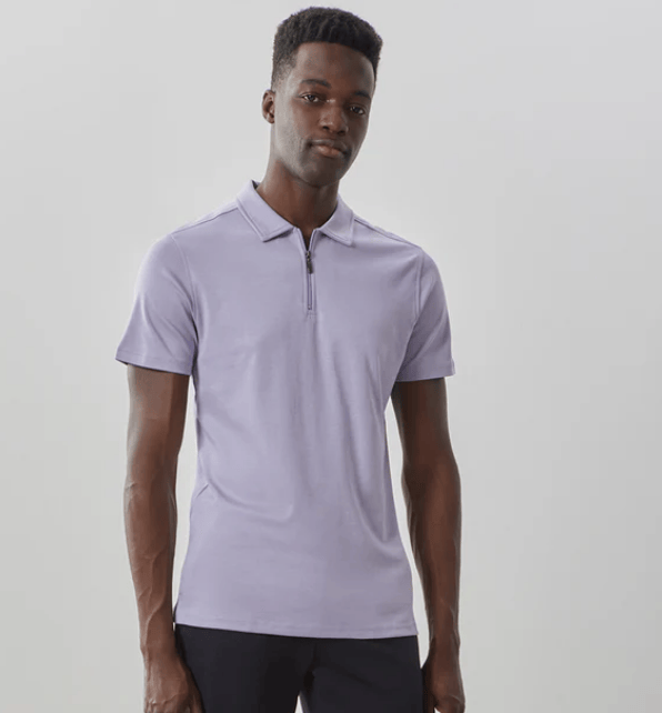 Robert Barakett Zip Polo | Lilac - Caswell's Fine Menswear