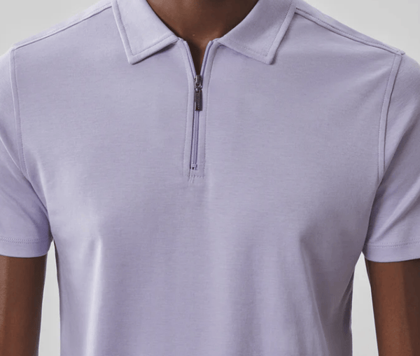 Robert Barakett Zip Polo | Lilac - Caswell's Fine Menswear