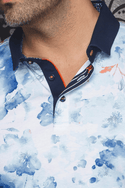 Au Noir Polo | ANZIO, Light Aqua - Caswell's Fine Menswear