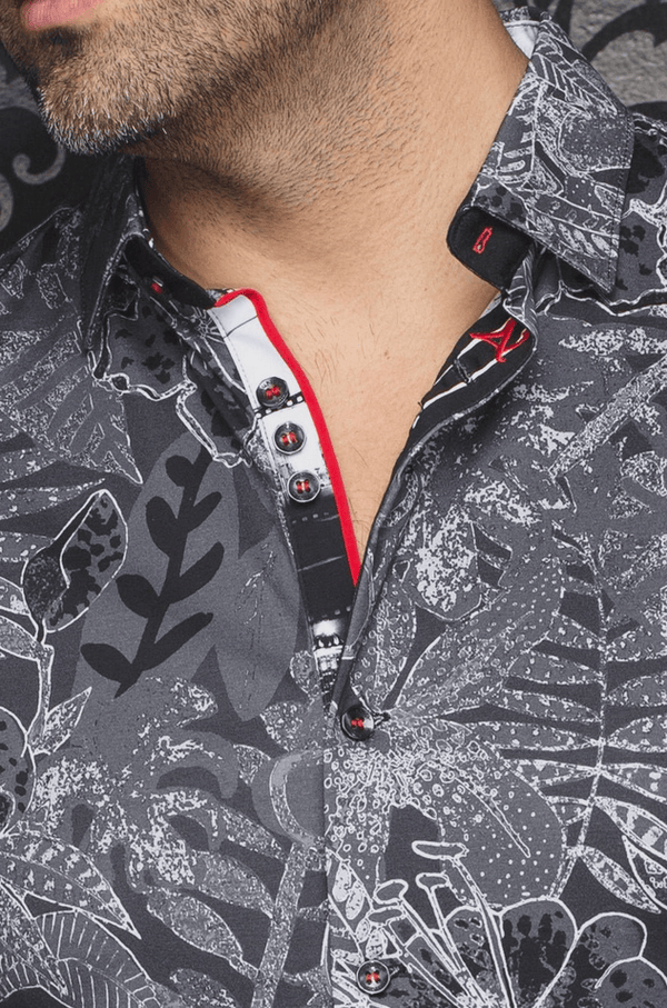 Au Noir 360° Stretch Shirt | RONALDO, Black - Caswell's Fine Menswear