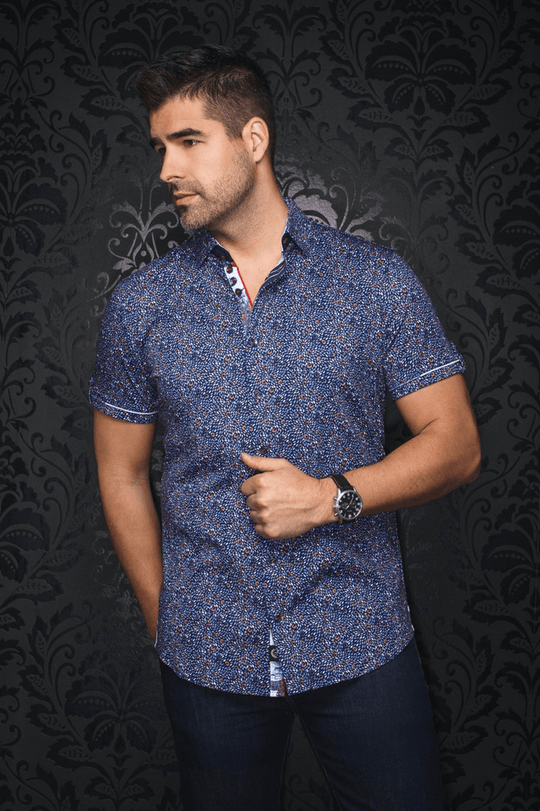 Au Noir 360° Stretch Shirt | ELTON, Navy