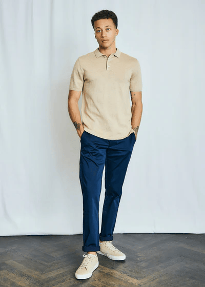 Brunn & Stengade Aaran Regular Fit Polo | Beige - Caswell's Fine Menswear