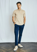 Brunn & Stengade Aaran Regular Fit Polo | Beige - Caswell's Fine Menswear