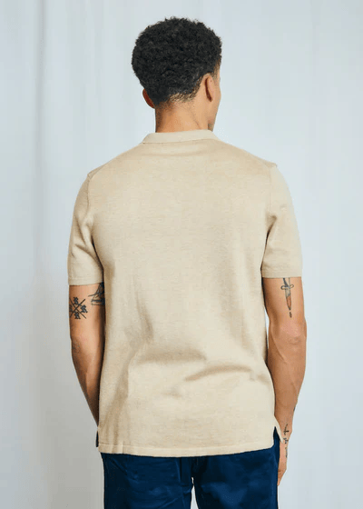 Brunn & Stengade Aaran Regular Fit Polo | Beige - Caswell's Fine Menswear